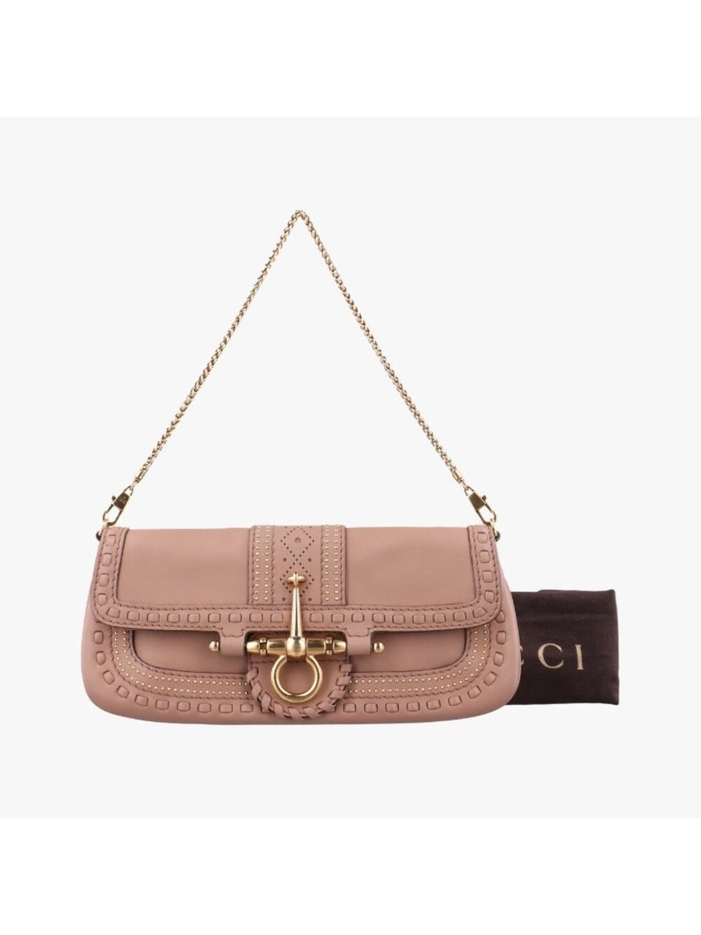 Gucci Snuffle Bit Brown Leather